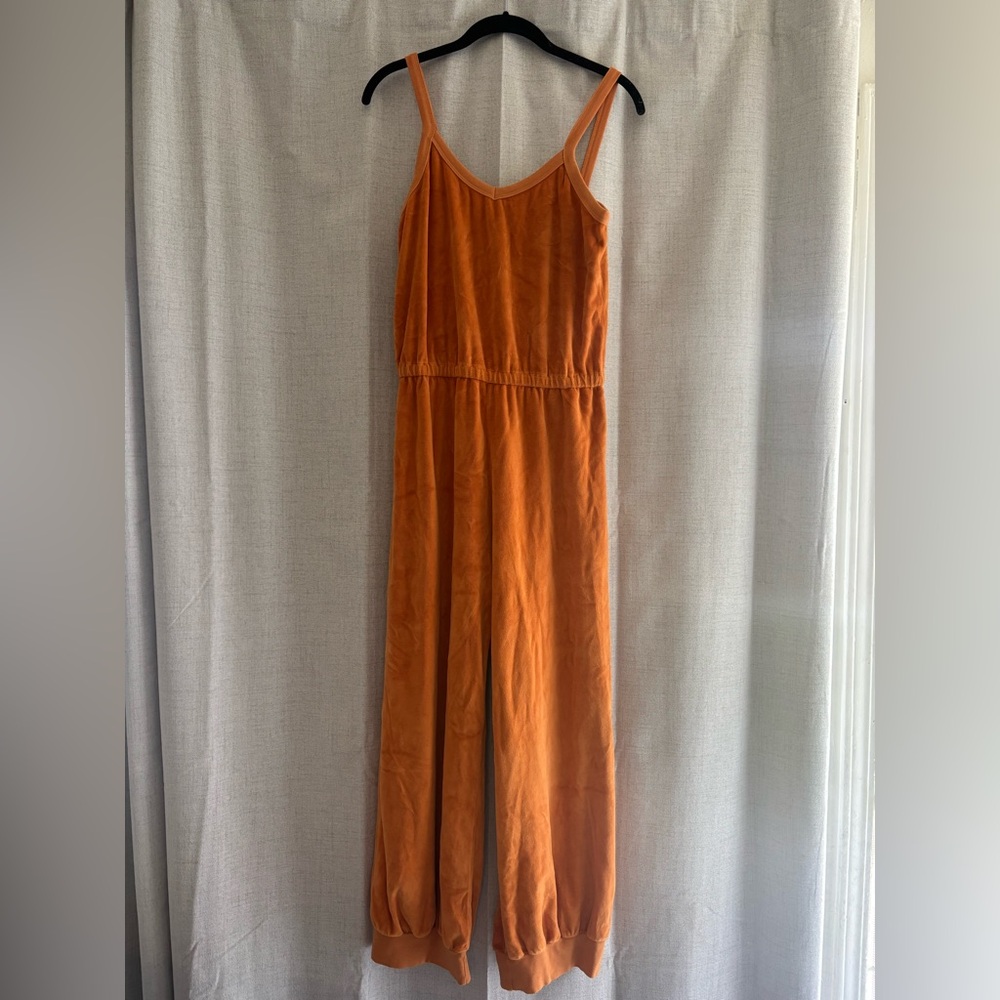 New! Suzie Kondi The Giorgi Terry Tank Jumpsuit in Autumn Maple Medium - Picture 2 of 9